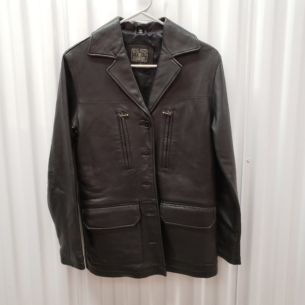 Lucky Brand Black Soft Leather Formal Jacket Sz S